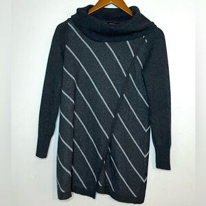 WHBM Asymmetrical Wrap Front Wool Blend Cowl Neck Sweater Sz XS